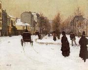 Norbert Goeneutte The Boulevard de Clichy Under Snow USA oil painting artist
